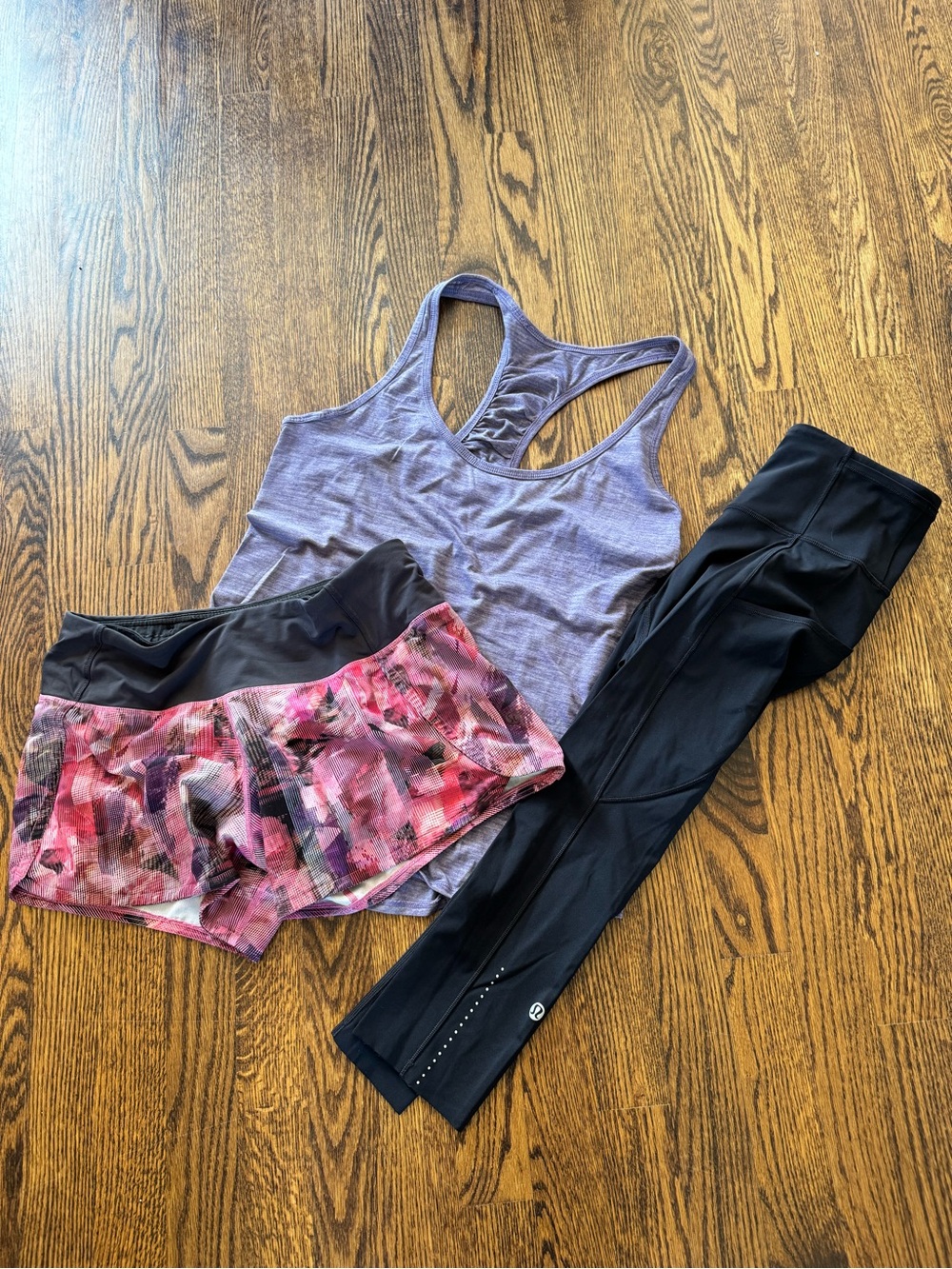 lululemon athletica Pink Multi Print Athletic Shorts